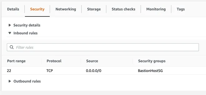 SG Inbound của IPSec Server