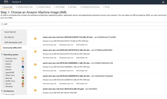 Tạo NAT instance trong aws