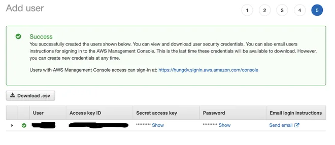 Tạo IAM user trong aws