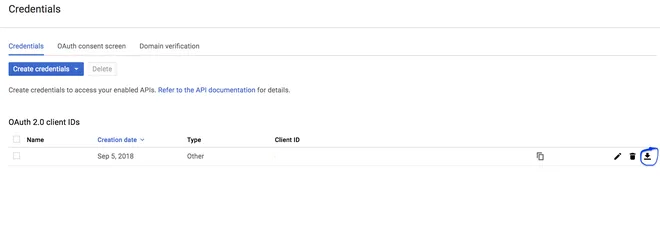 Tạo credential cho gmail api