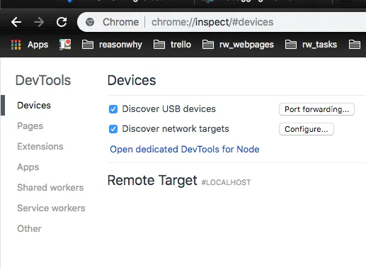 kết nối google chrome vào debug nodejs