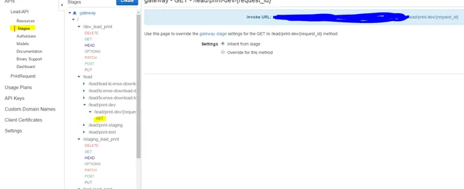 Tạo api gateway aws