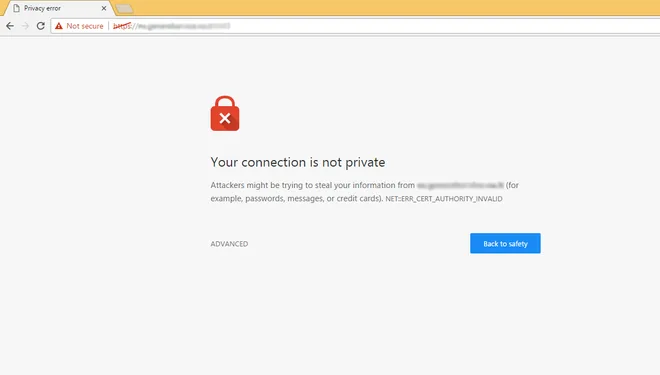 cảnh báo self-sign certificate từ trình duyệt