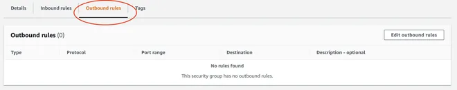 VPC endpoint SG outbound with ssm