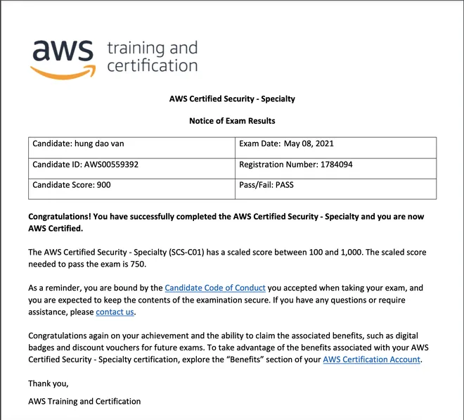 Cách học và thi chứng chỉ AWS Security Specialty