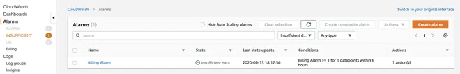 Thông báo chi phí với cloud watch aws
