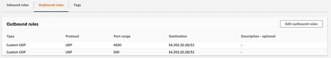 SG Outbound của IPSec