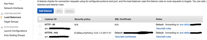listener trong target group load balancer