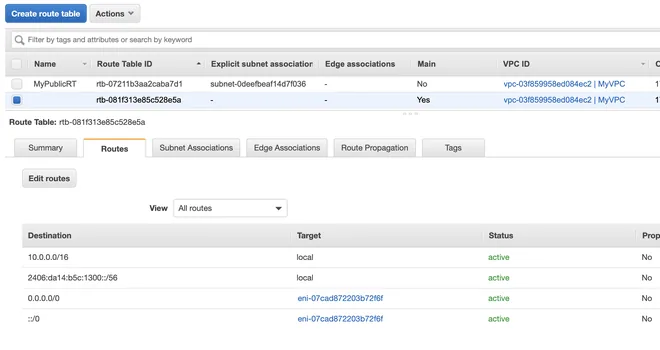 Thêm NAT Instance vào Route Table aws
